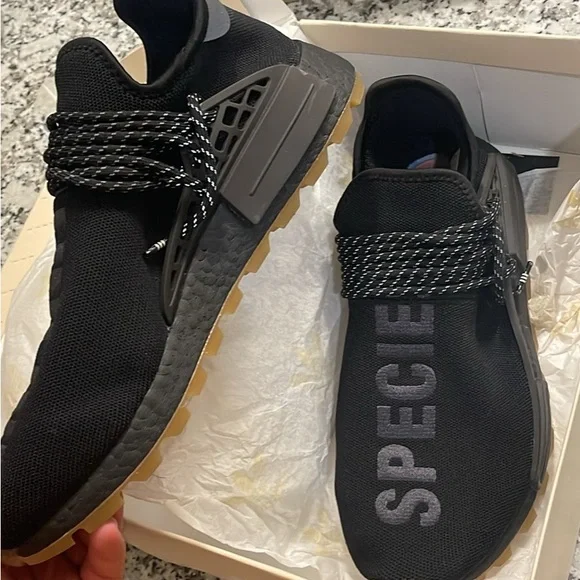 adidas gazelle silver green womens Adidas x Pharrell Williams Men's Hu NMD Dash Green Low Top Sneakers